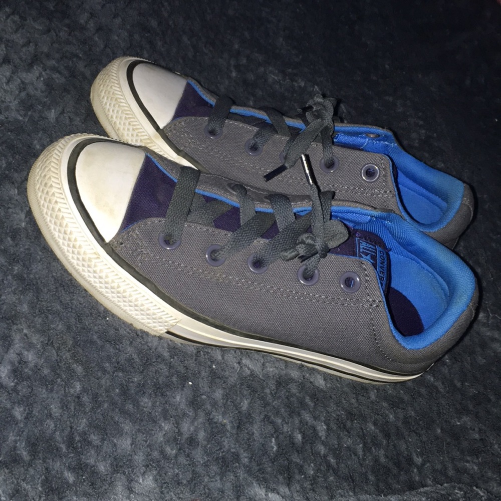 Converse blue shoes